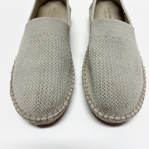 Cole Haan Shoes Womens 8.5B Beige Cloudfeel Espadrille Stitchlite Slip On Flats - Picture 4 of 10